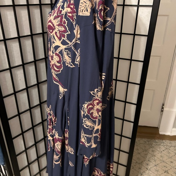 Free People Boho Midi Maxi Hi Low Floral Shirt Dress Size Medium - Picture 7 of 7